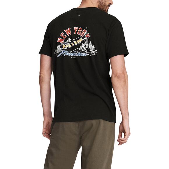 RAG & BONE Men's NY Hotdog Cotton Tee Size XXL In Black - Picture 5 of 10